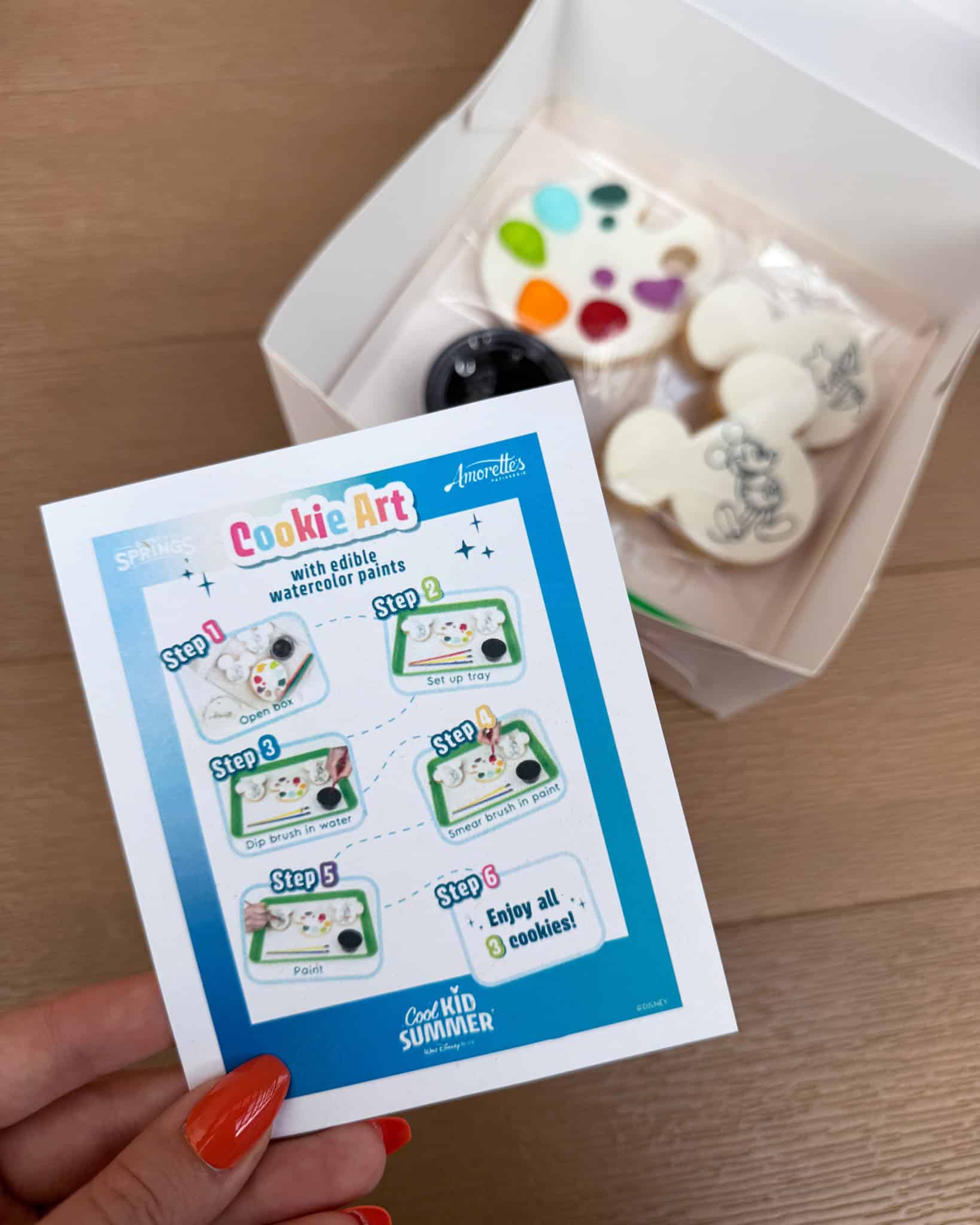 directions for the cookie art