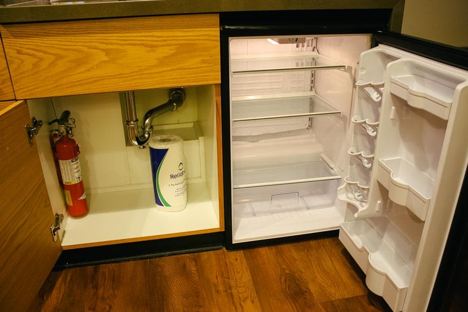 the mini fridge in a room at Copper Creek Villas 