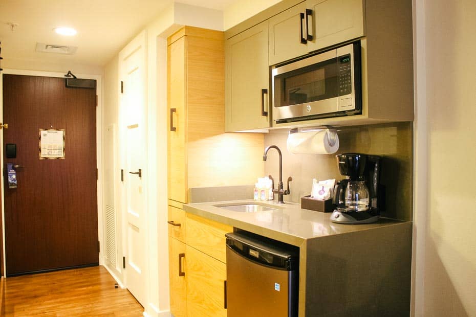 a small kitchenette in the room at Copper Creek Villa 