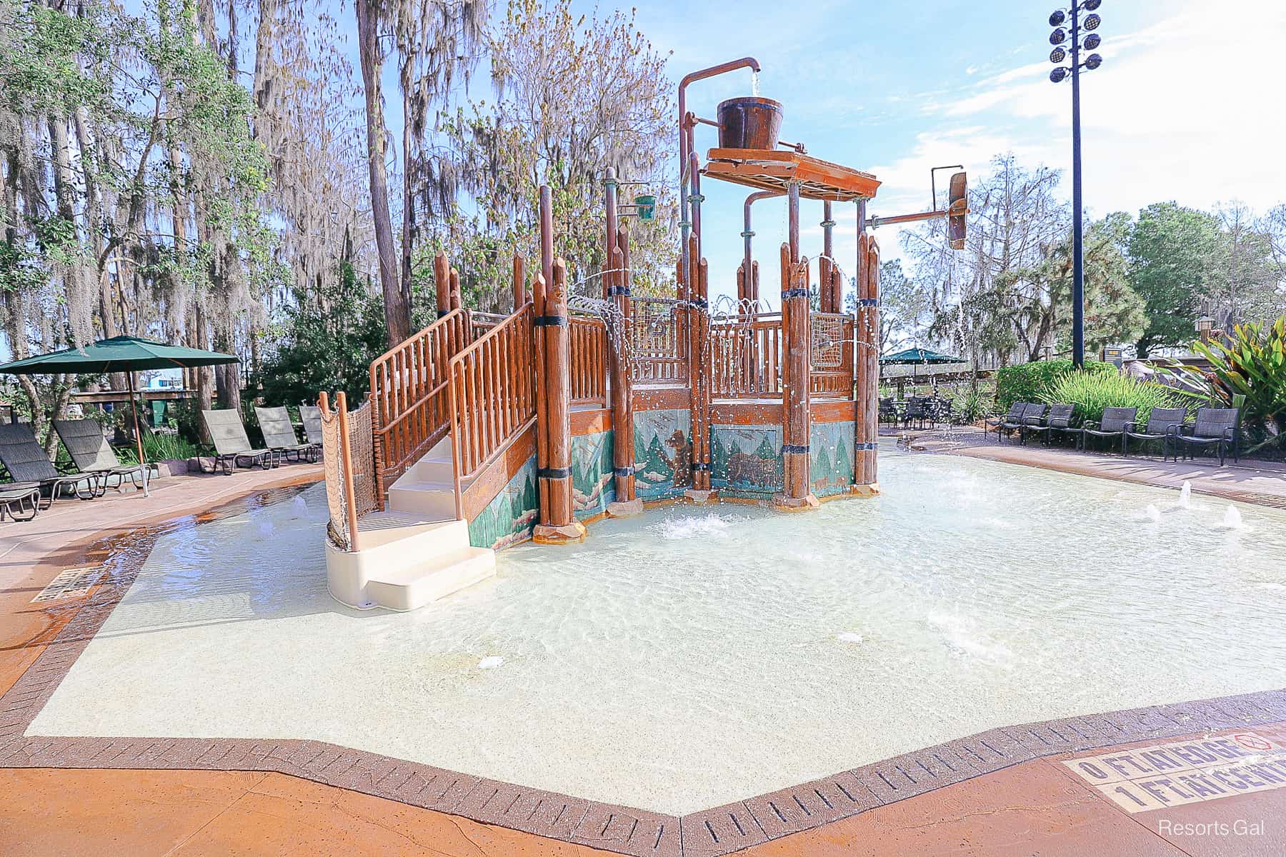 an aquatic play area at Copper Creek Villas 