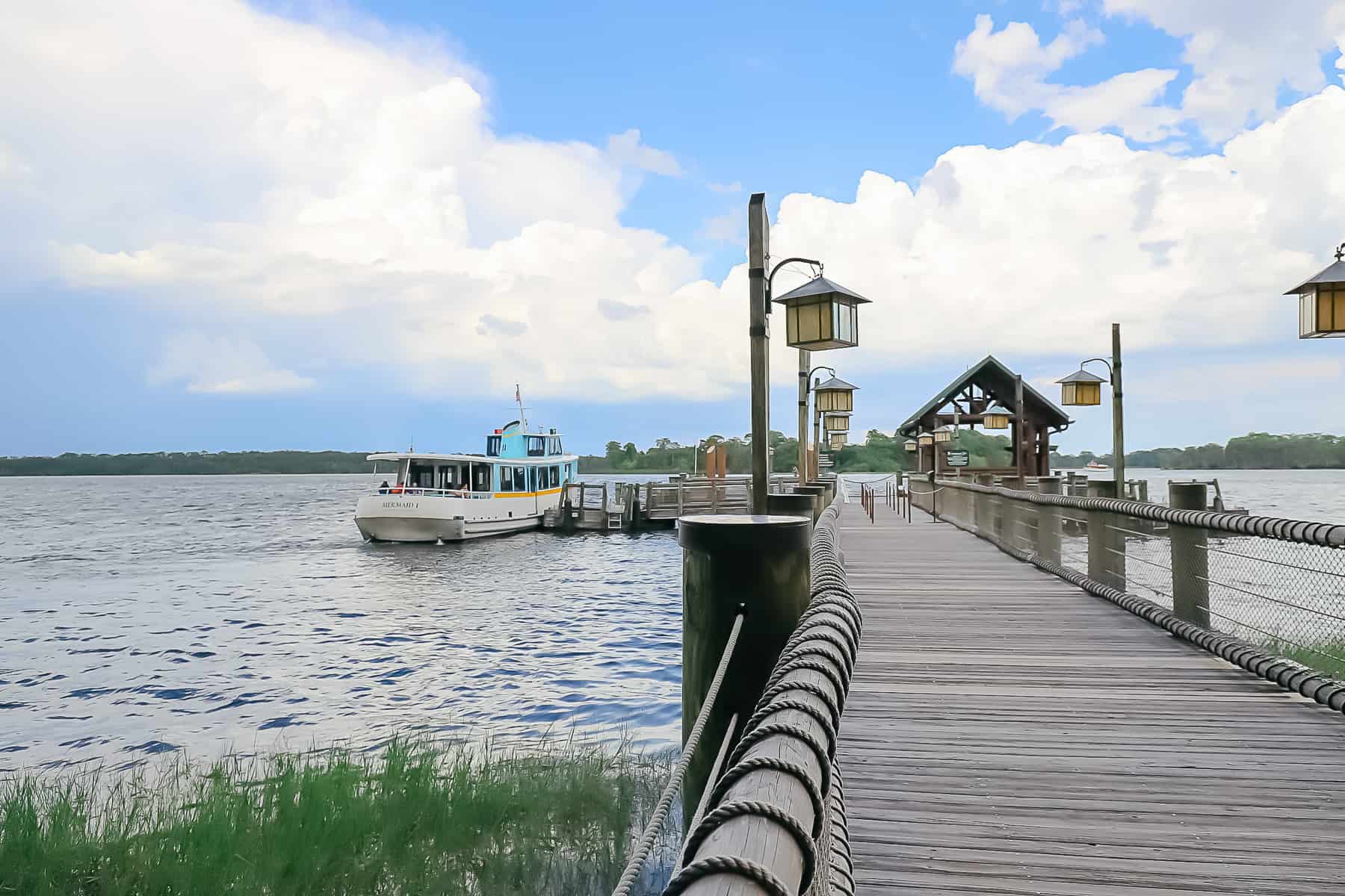 the boat dock at Wilderness Lodge 