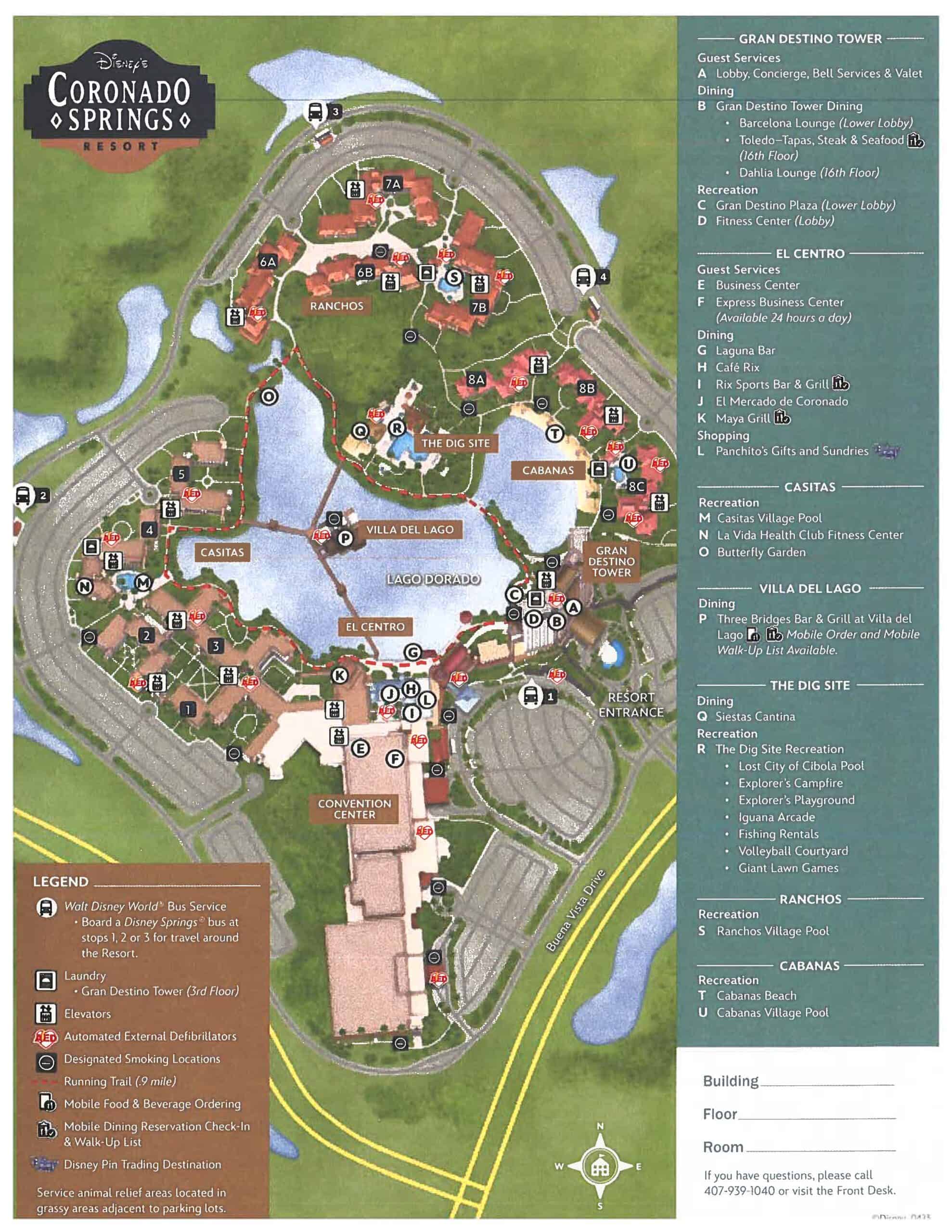 Disney's Coronado Springs Map