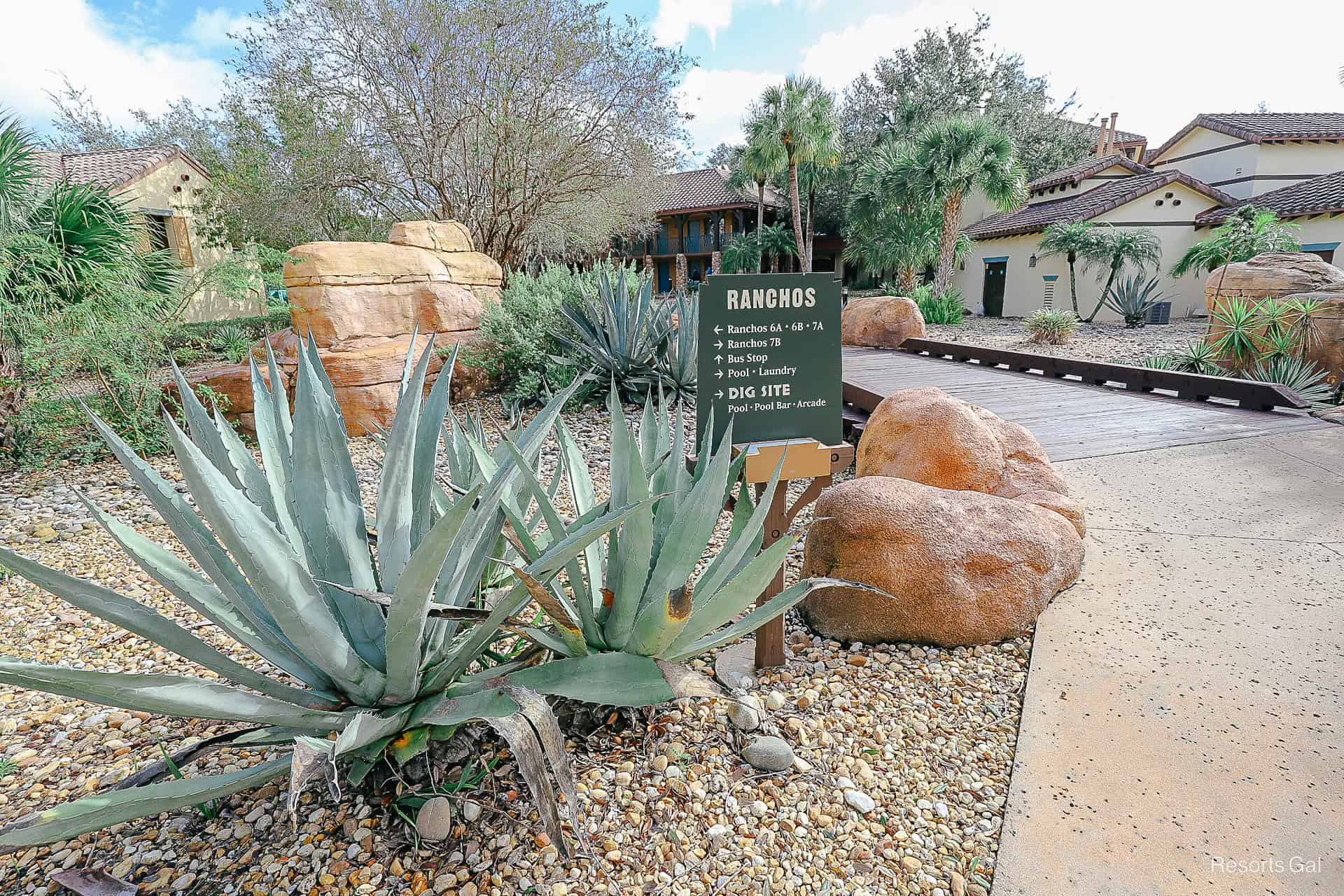 a sign in front of the Ranchos section of Coronado Springs Resort 