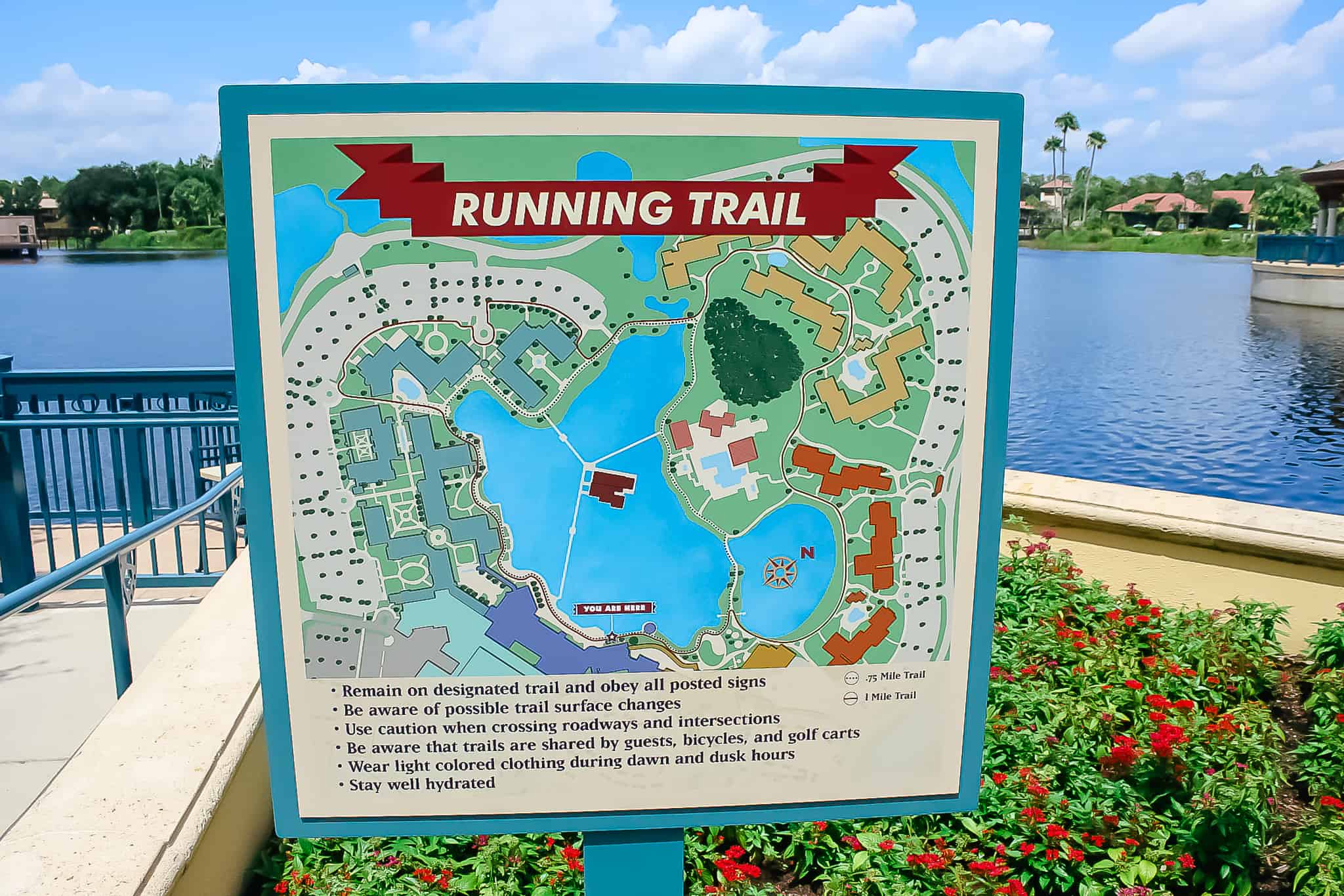 running trail map at Disney's Coronado Springs Resort 