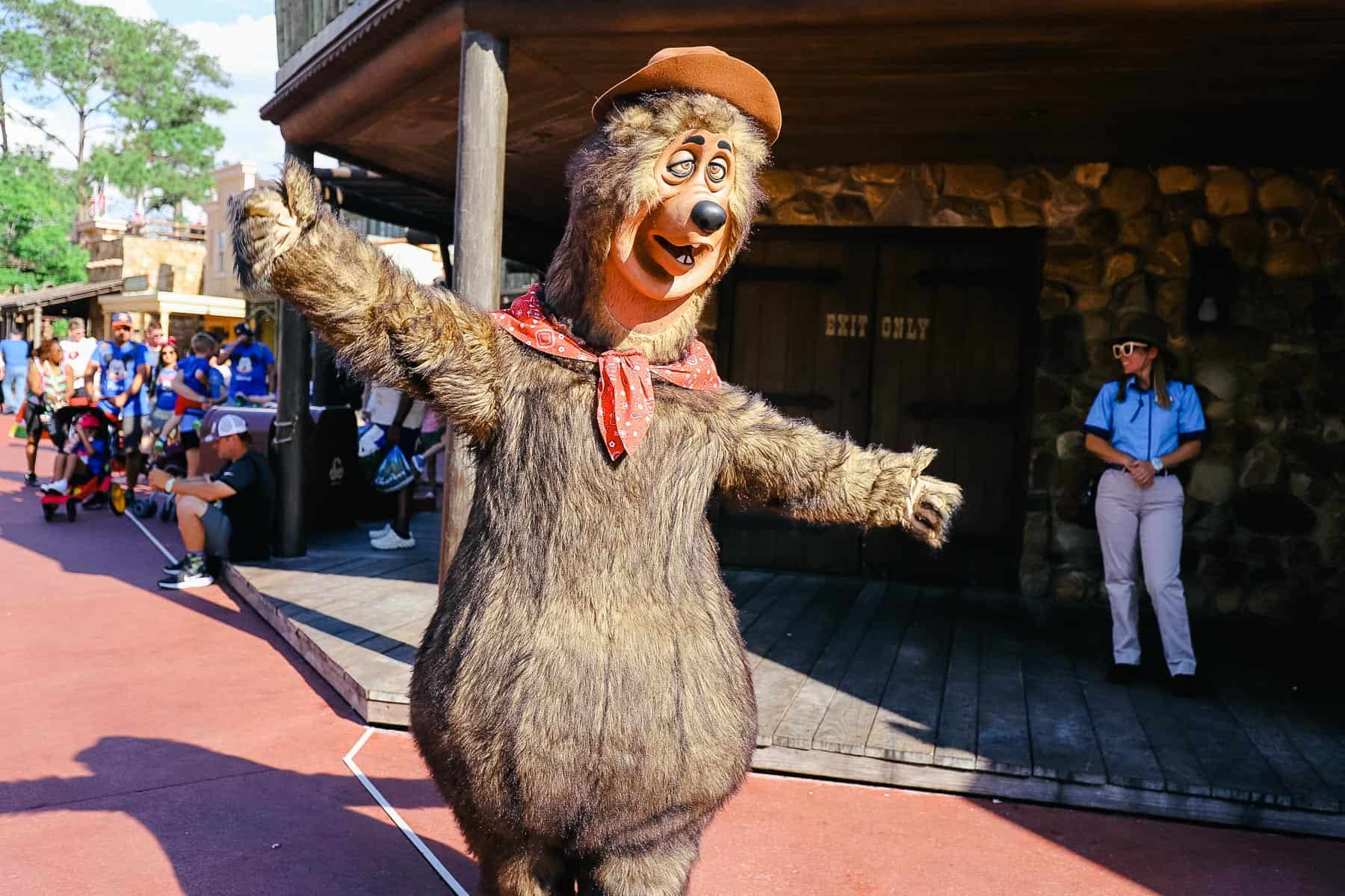 Shaker poses for a photo in Frontierland. 