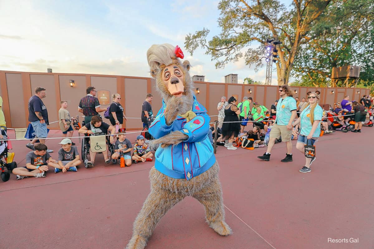 Country Bears greeting guests at Mickey's Not So Scary Halloween Party