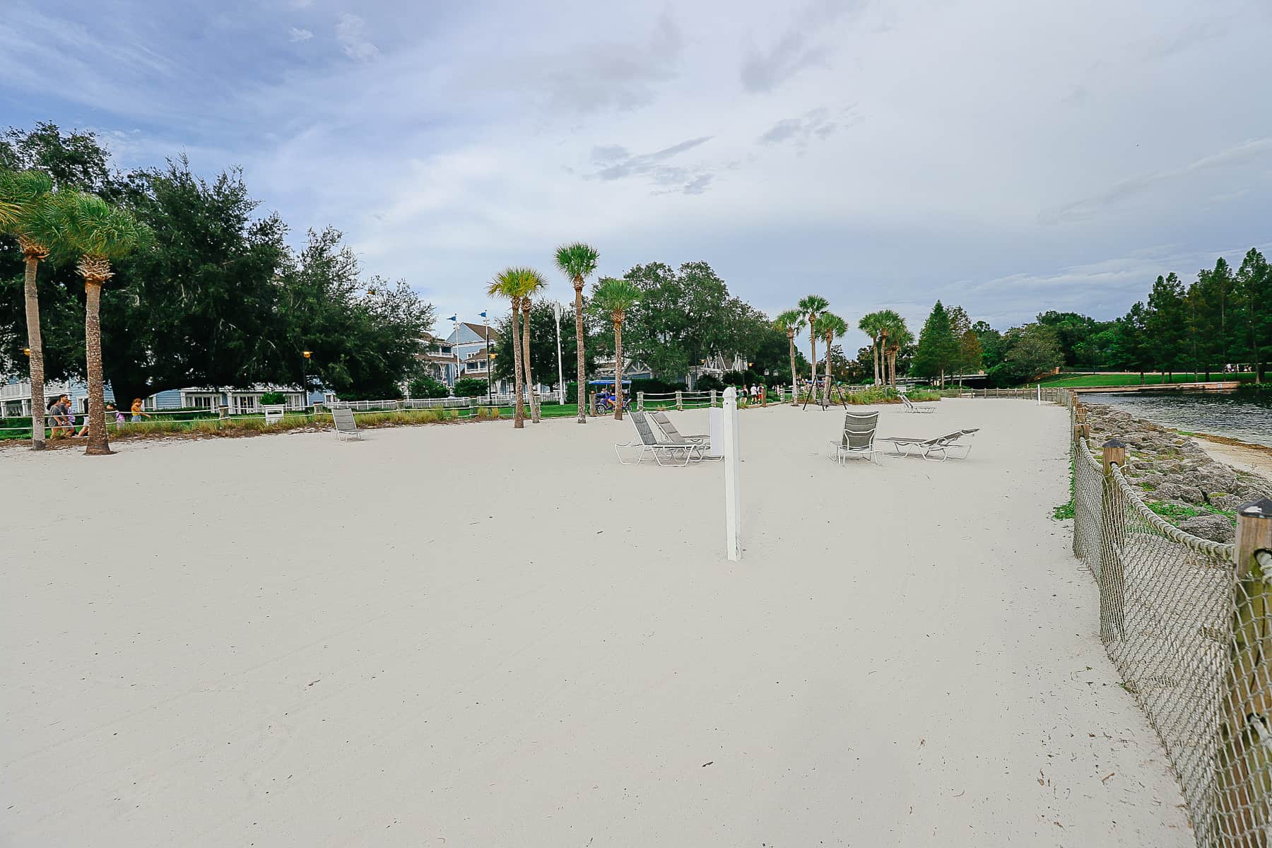 beach area along Crescent Lake 