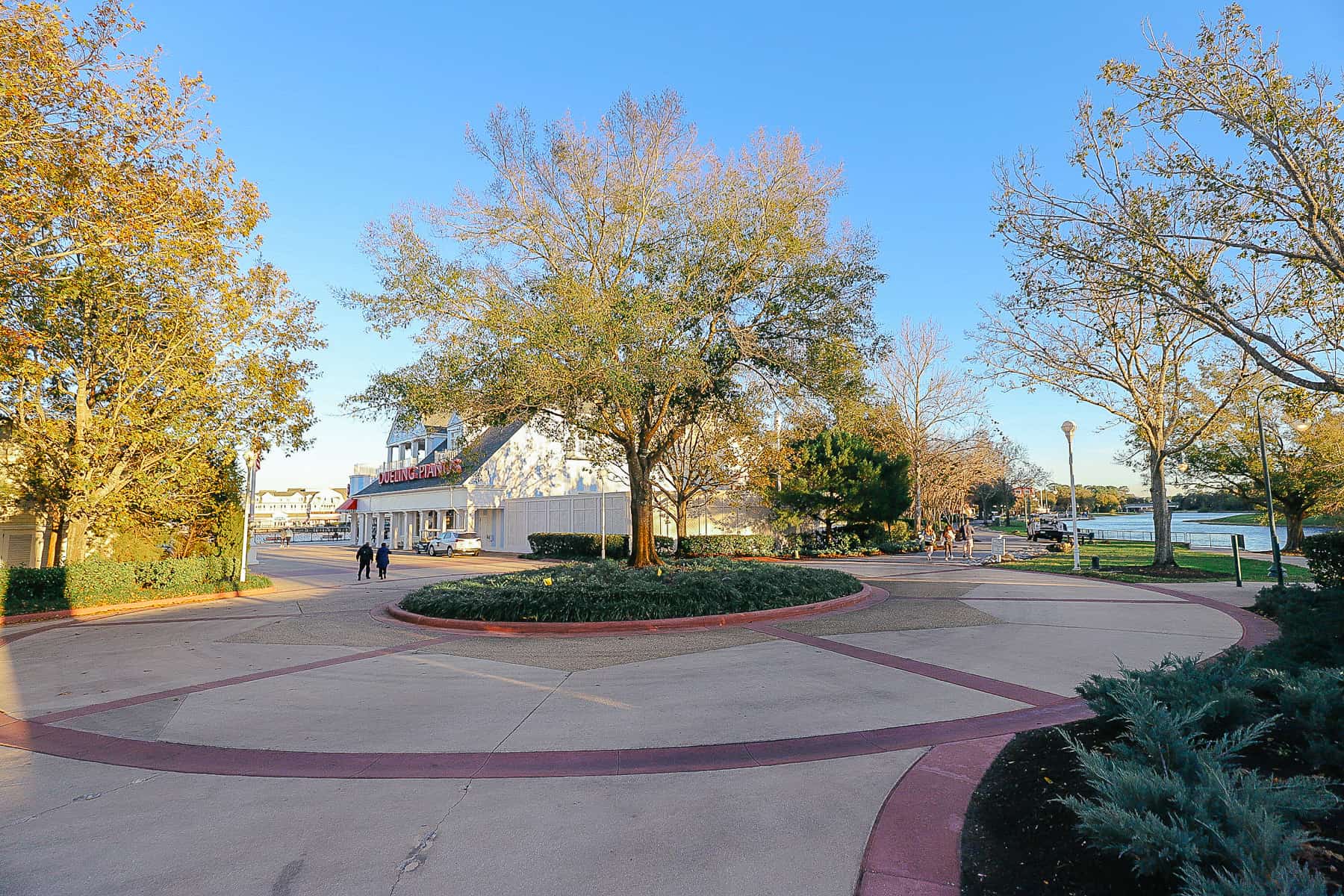 roundabout under the Boardwalk sign 