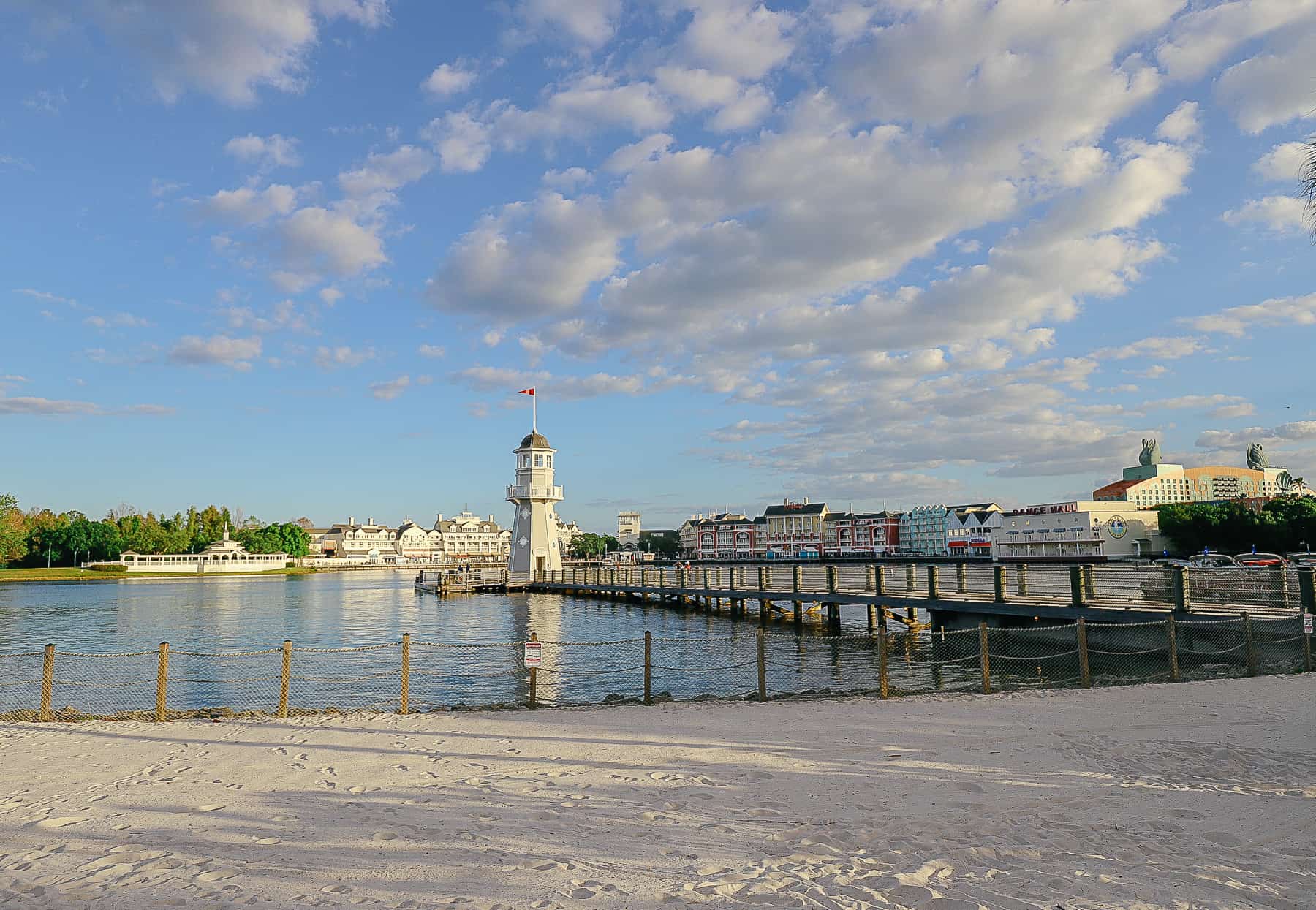 the lighthouse boat dock on Crescent Lake 