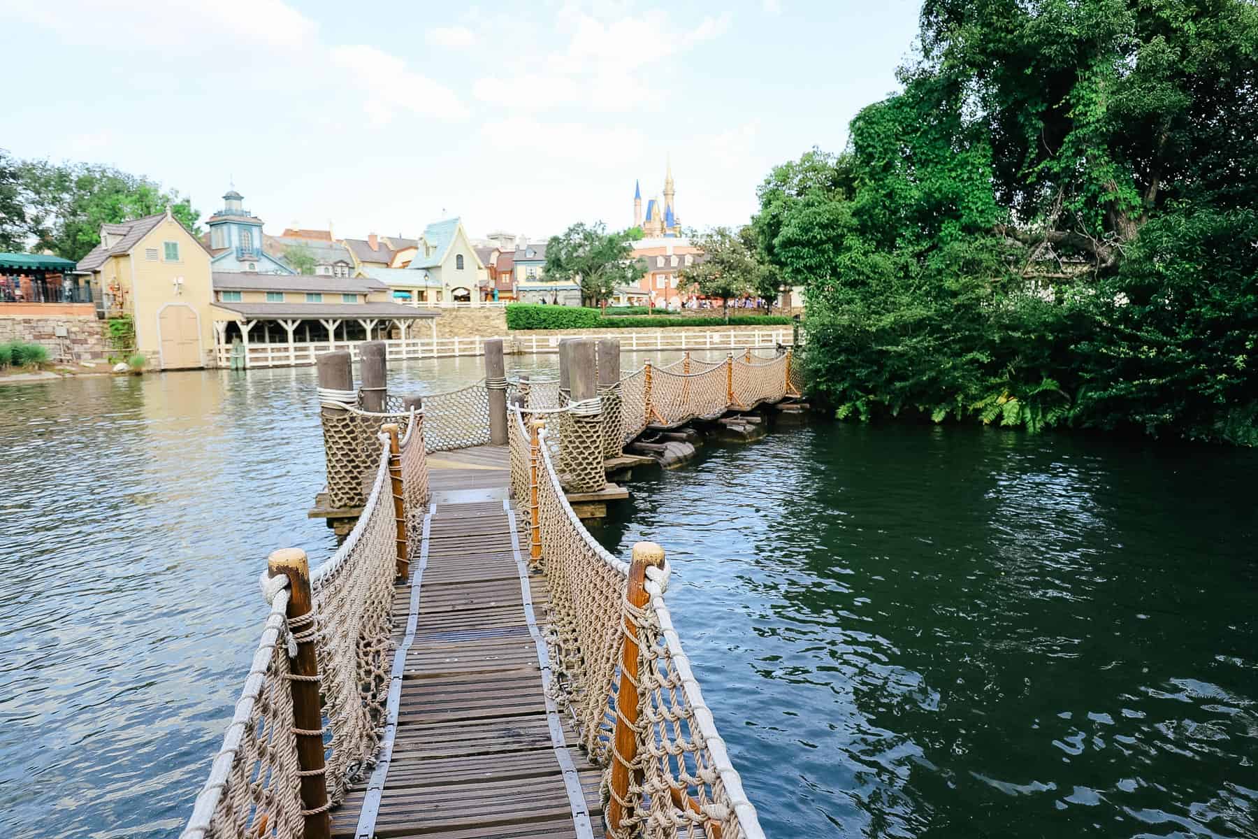 crossing the barrel bridge 