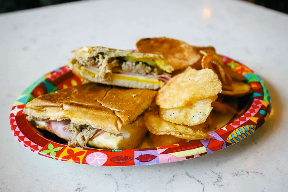 a Cuban sandwich with housemade chips 