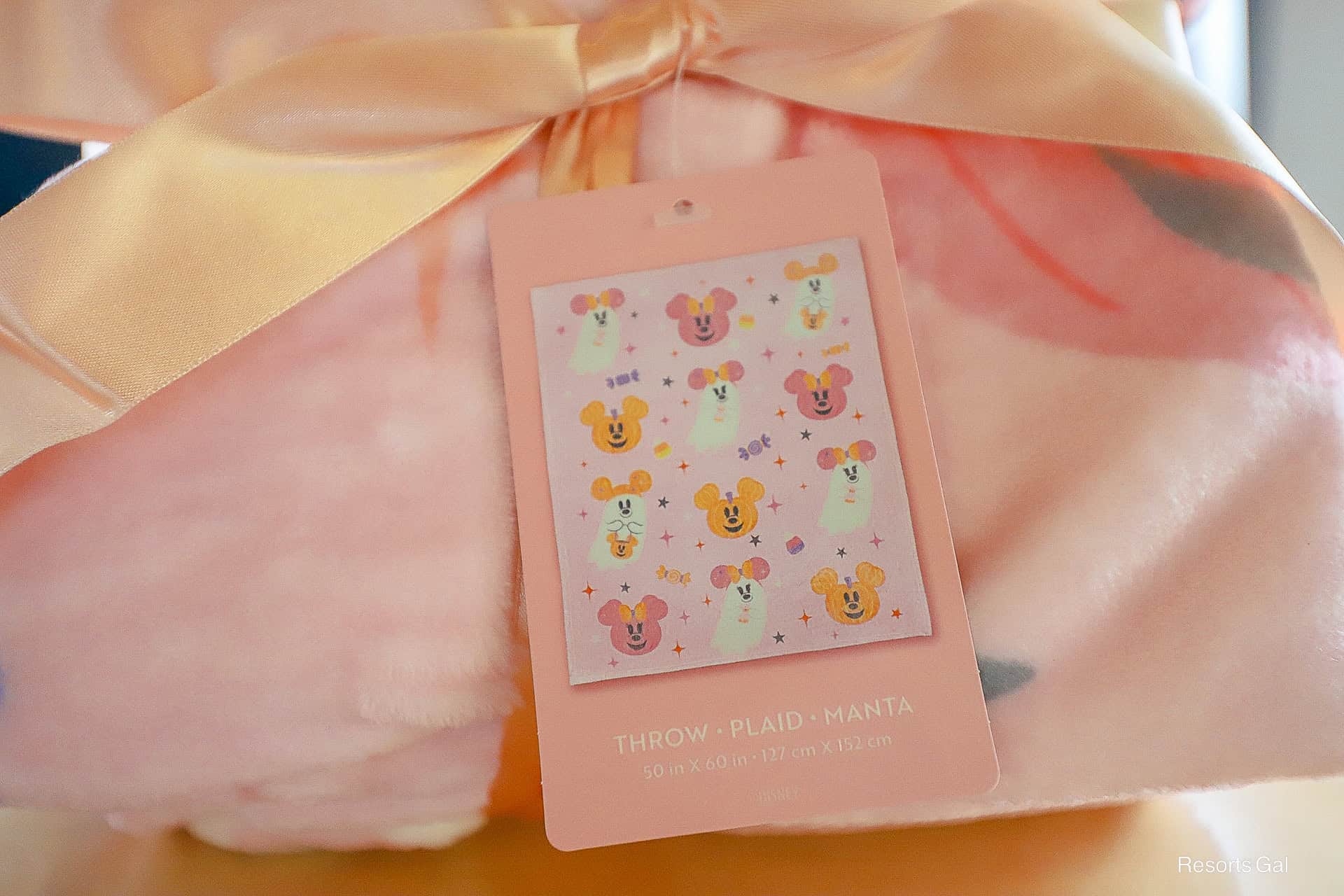 the card that shows what the blanket looks like unfolded 