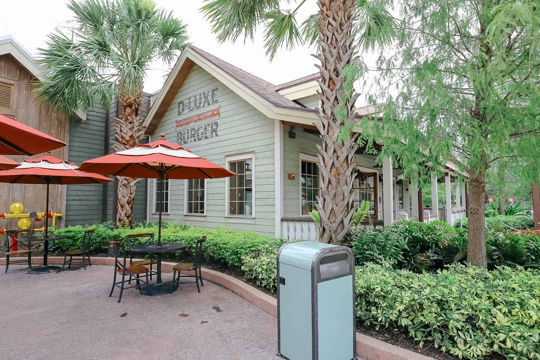 patio with additional outdoor seating at D-Luxe Burger 