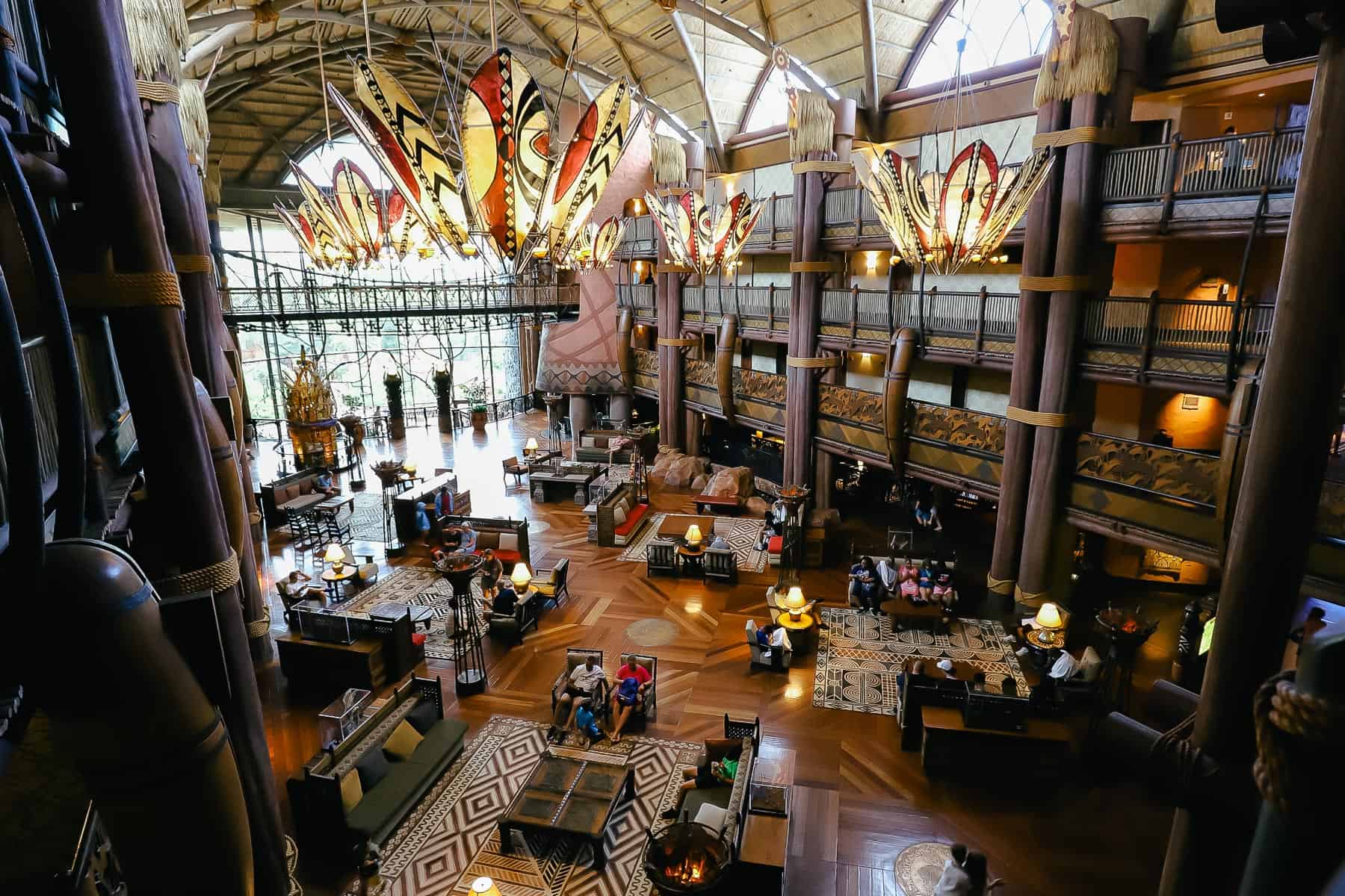 the lobby of Disney's Animal Kingdom Lodge 