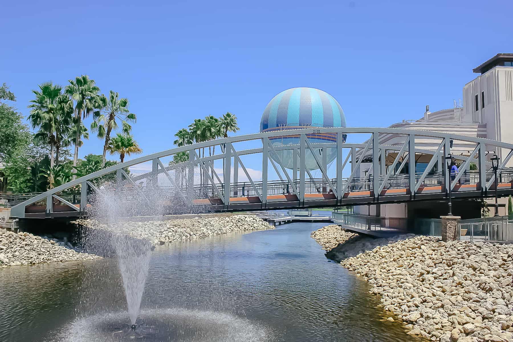 a bridge between the West Side and Town Center sections of Disney Springs