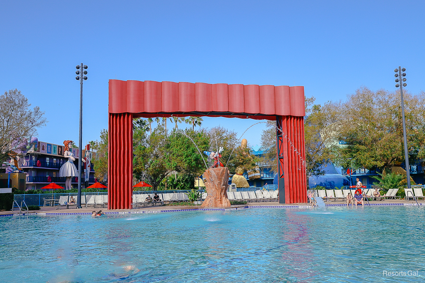 the feature pool at all-Star Movies Resort 