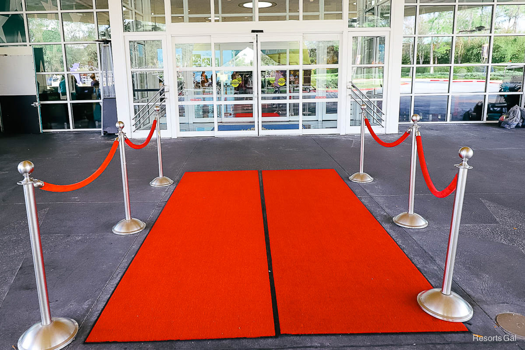a red carpet entrance to All-Star Movies 