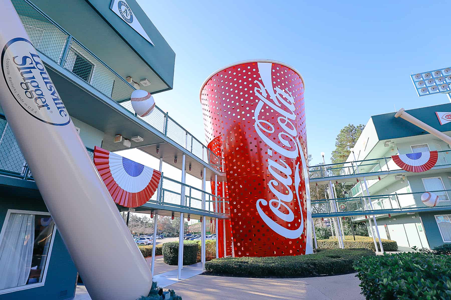 The stands portion of the Homerun Hotel at All-Star Sports 