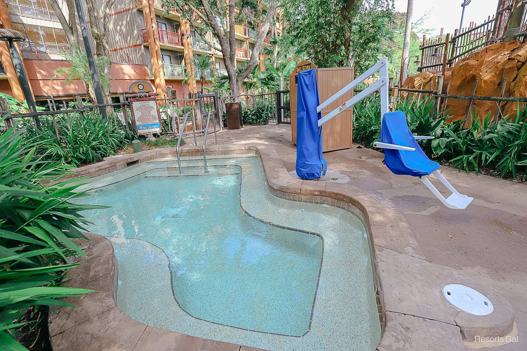 hot tub in a private area at Animal Kingdom Lodge 