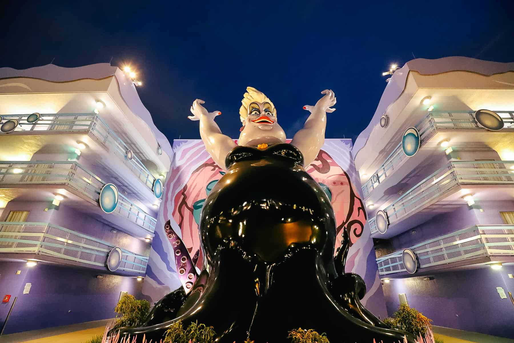 Ursula's courtyard in the Little Mermaid section of Art of Animation