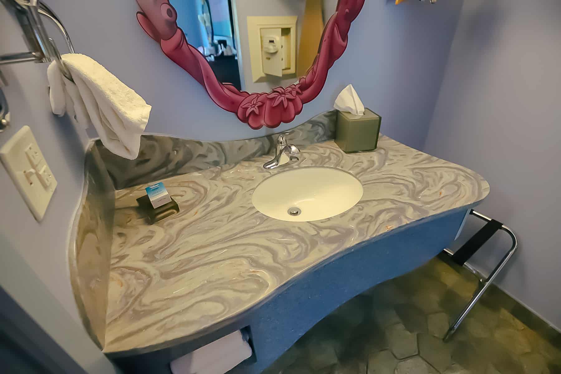 Rooms in The Little Mermaid section of Art of Animation have one sink. 