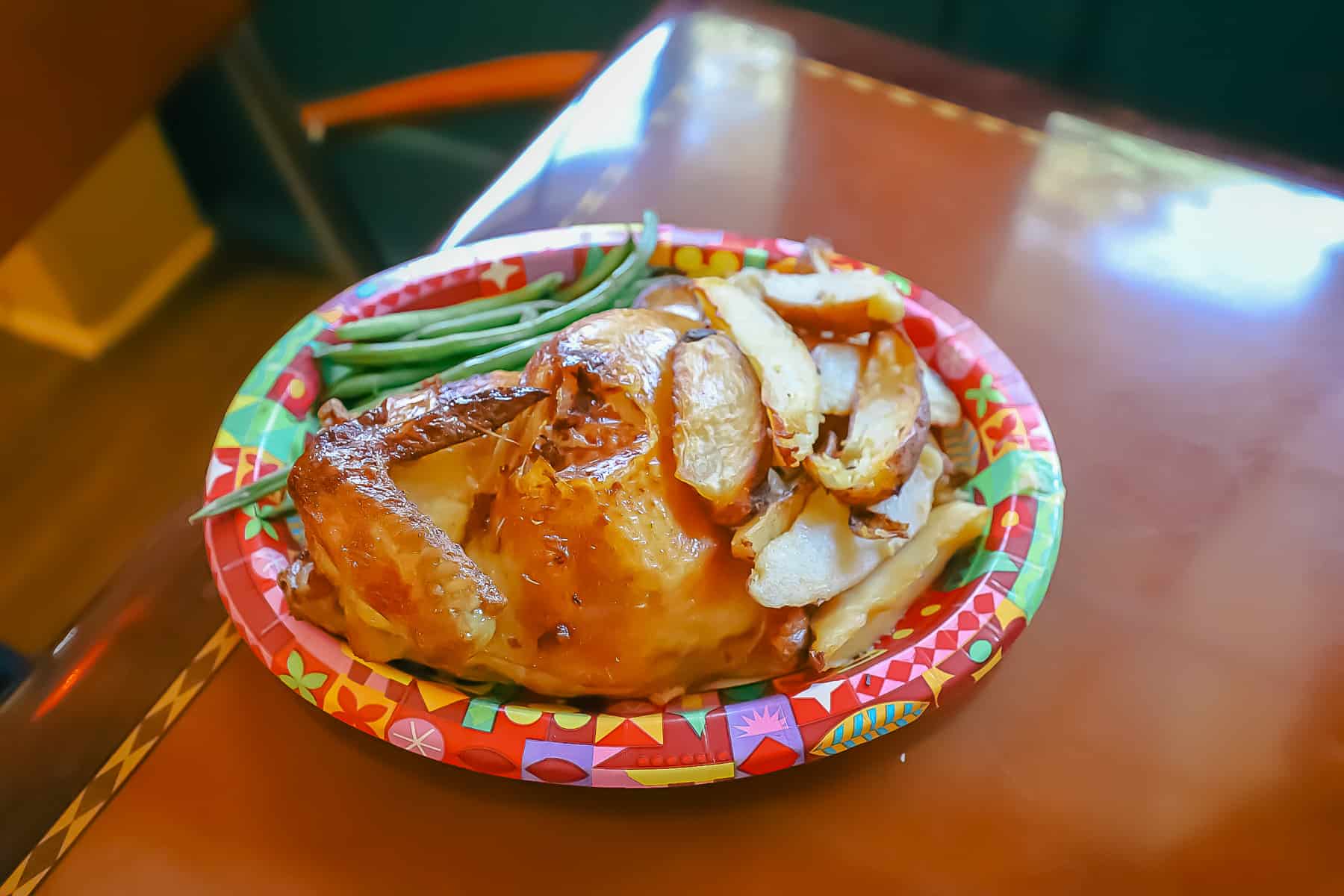 roasted chicken at The Artist's Palette 