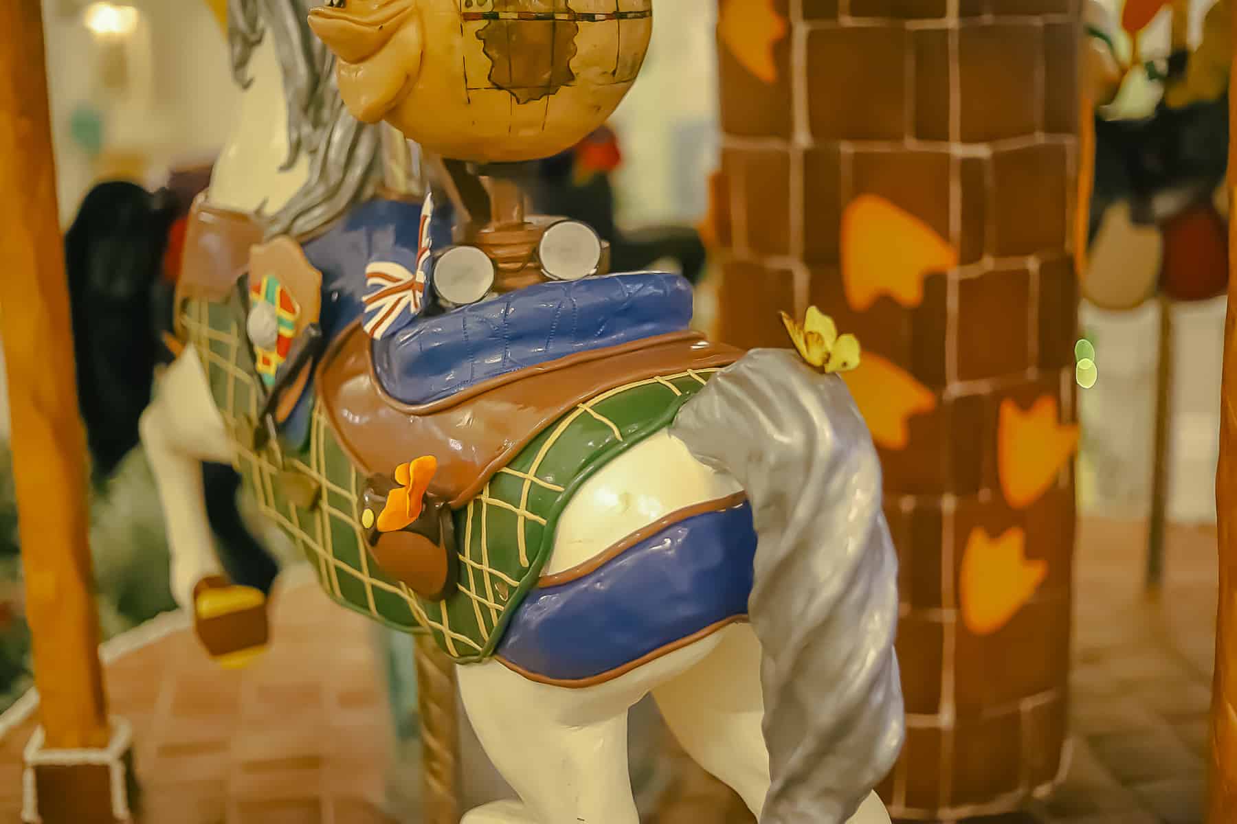 a tail made of chocolate on the carousel pony