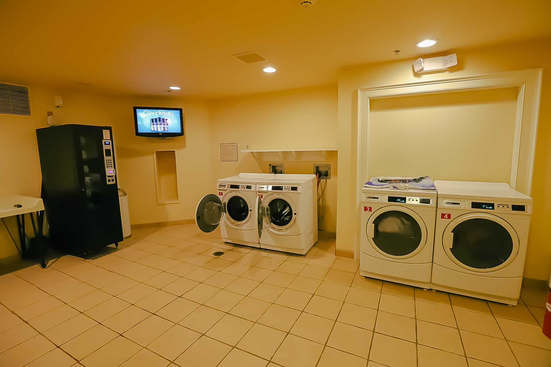 interior of the laundry room at Disney's Beach Club Villas 