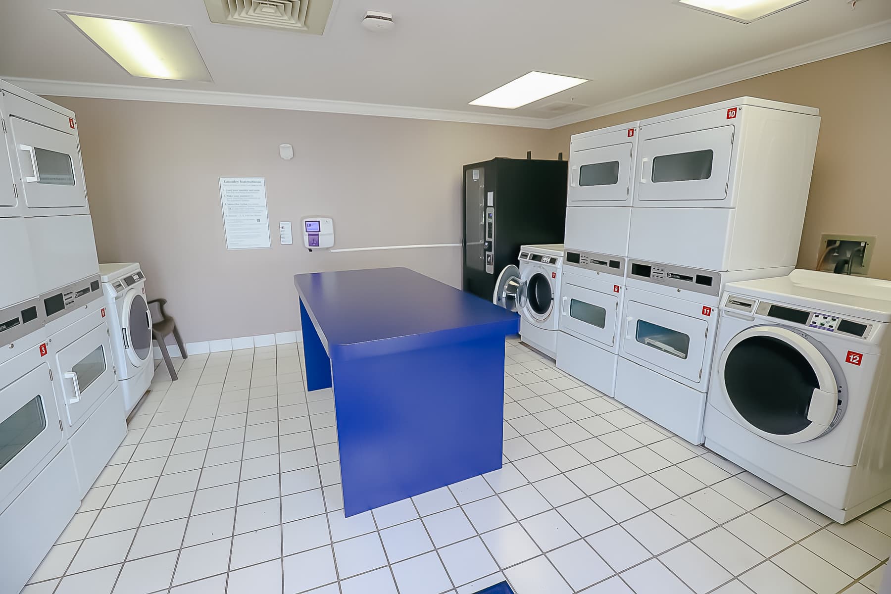 washers and dryers in the laundry room at Disney's Beach Club 