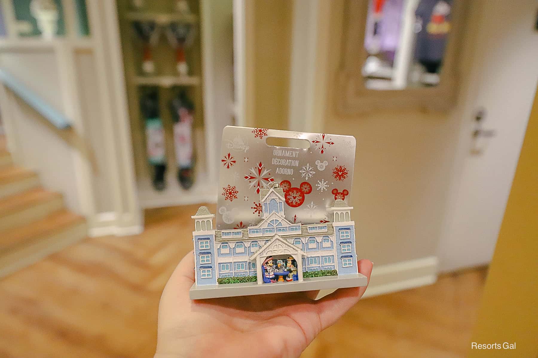 Disney Beach Club Sketchbook ornament with Mickey and Minnie Mouse 