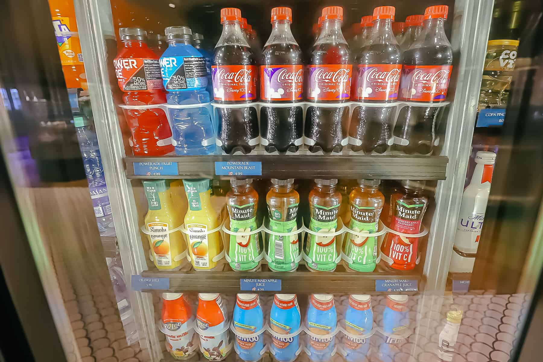 soda and juice selections 