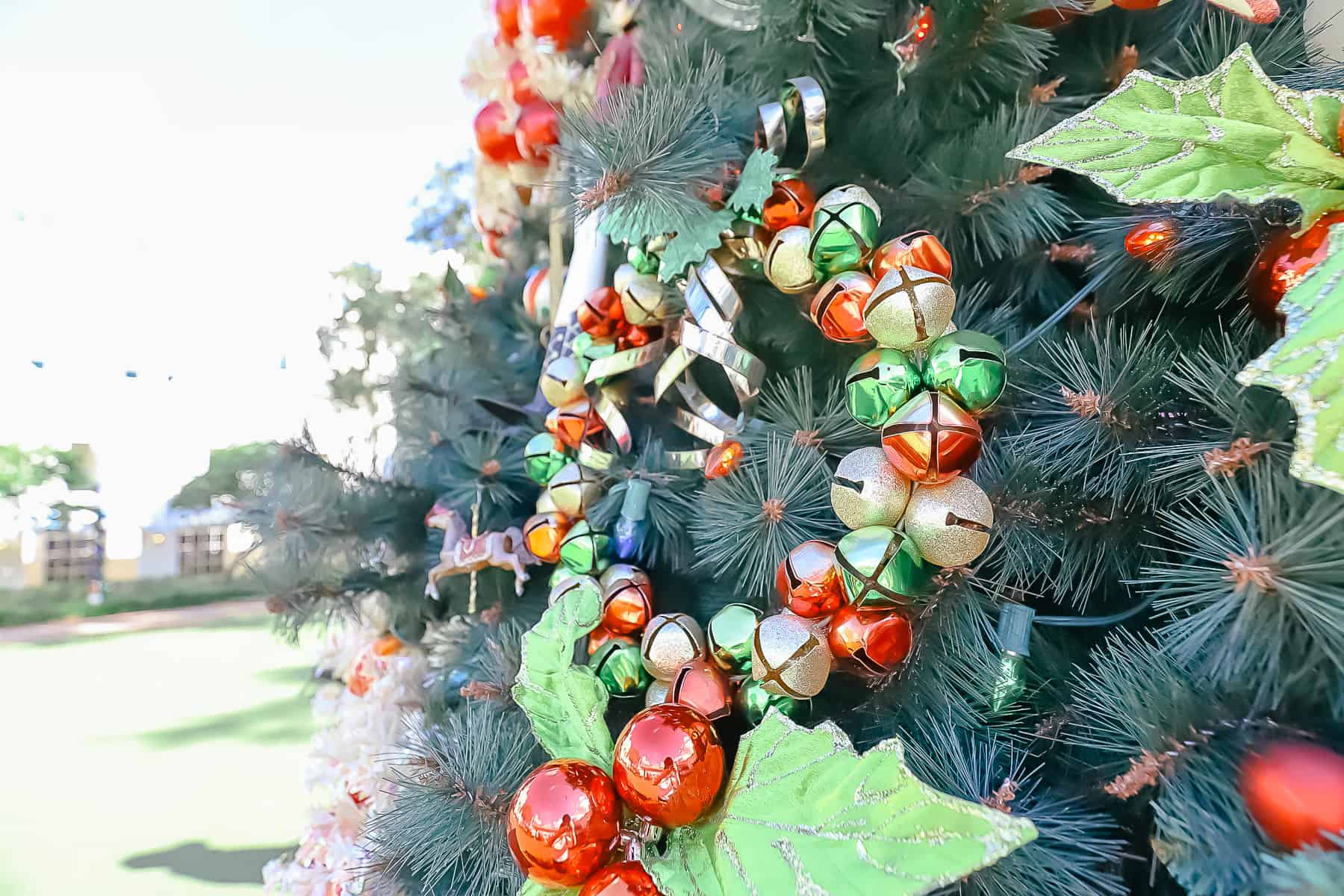 a tambourine ornament made of jingle bells 