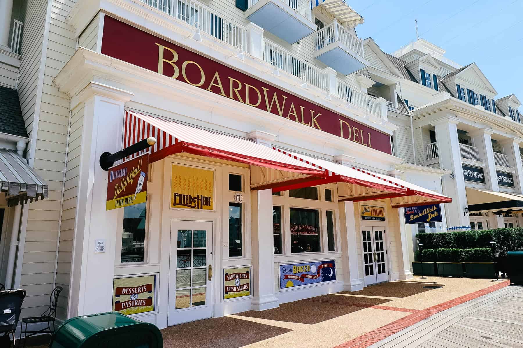 entrance to Disney's Boardwalk Deli 