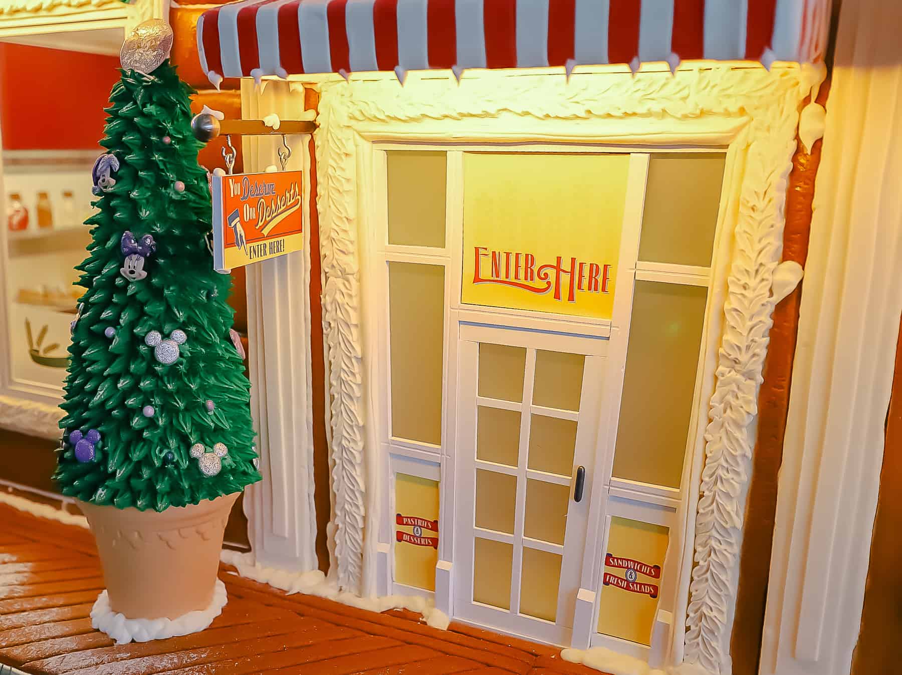 Entrance to the gingerbread house at Disney's Boardwalk