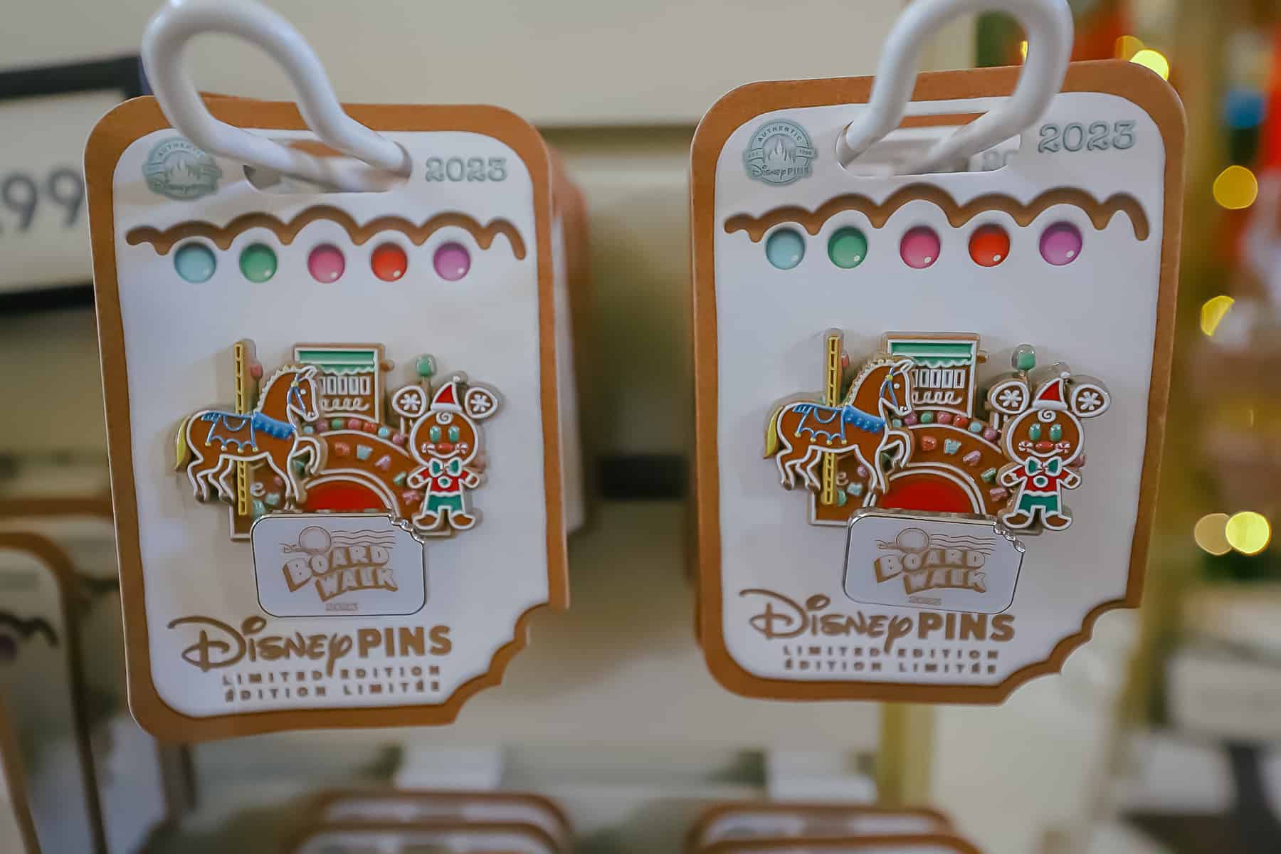 2023 Disney Pins for the Boardwalk Gingerbread Display 