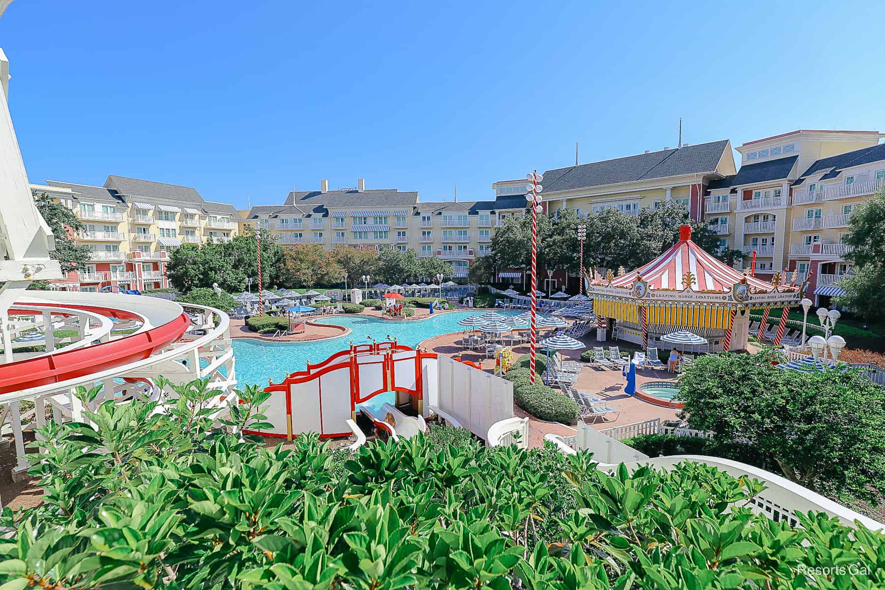 an overview of the feature pool area at Disney's Boardwalk 