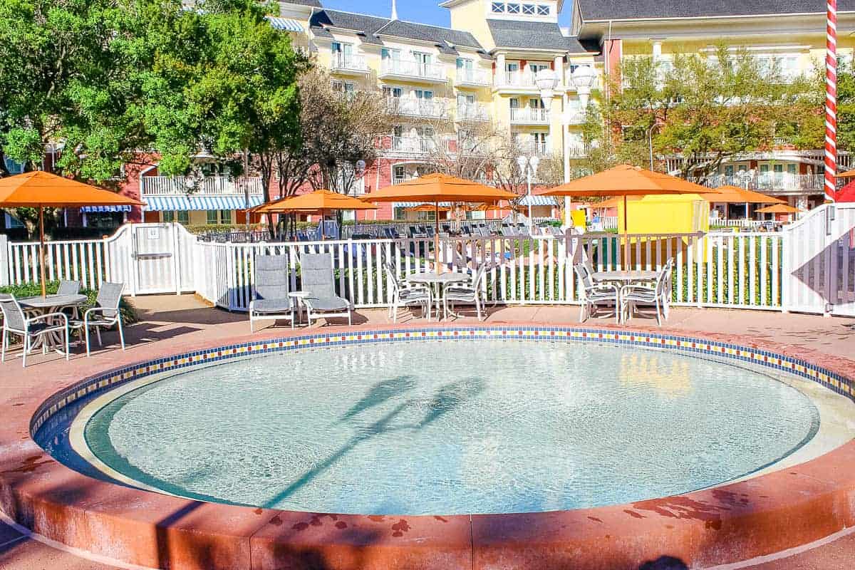 a kiddie pool at Disney's Boardwalk Inn 