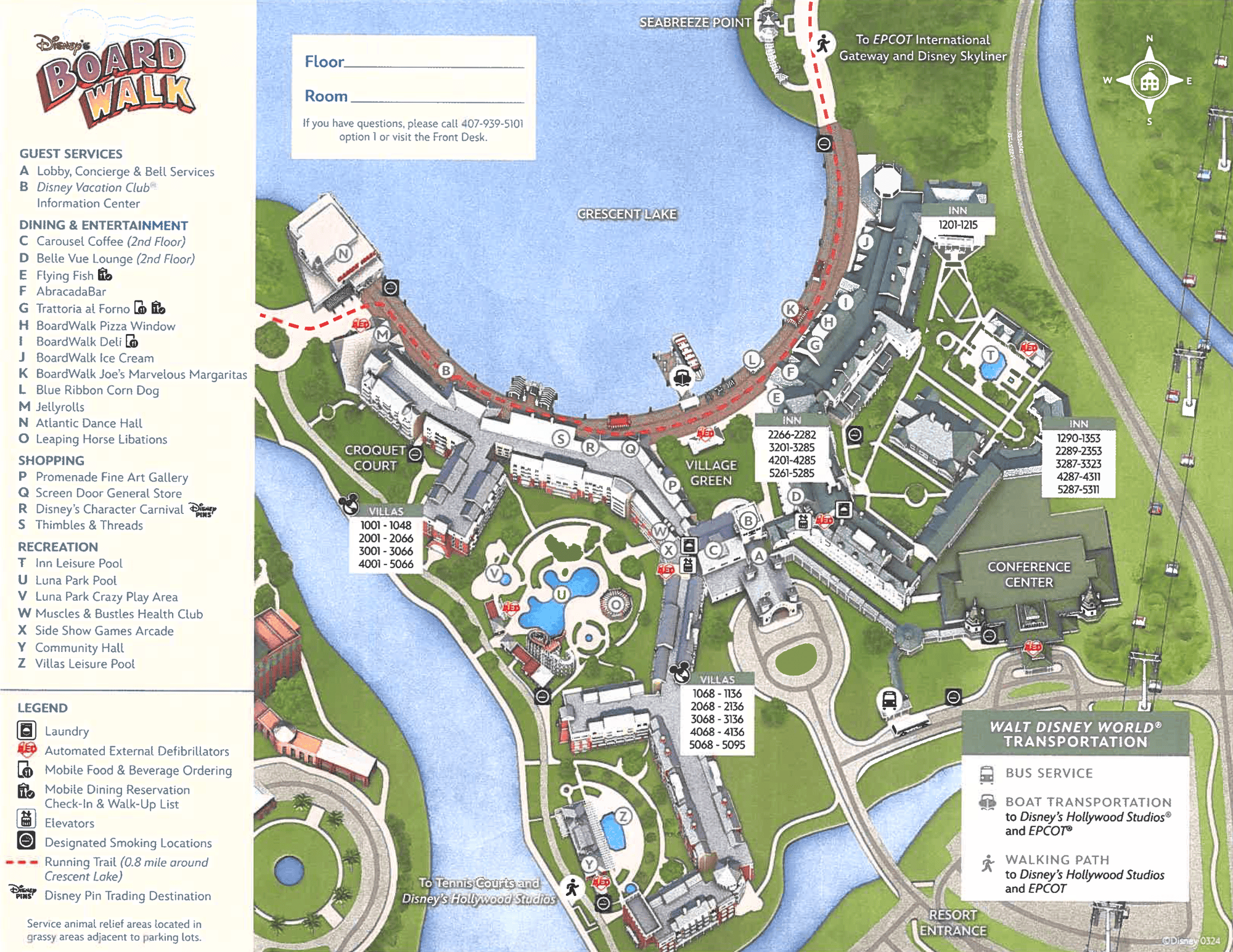 Disney's BoardWalk Resort Map