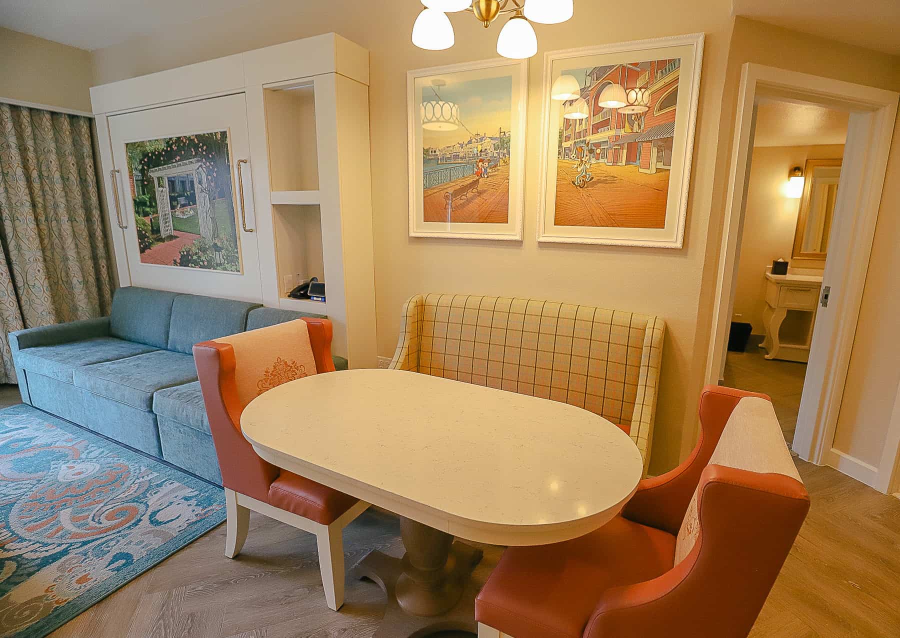 dining room in the Boardwalk Villas 