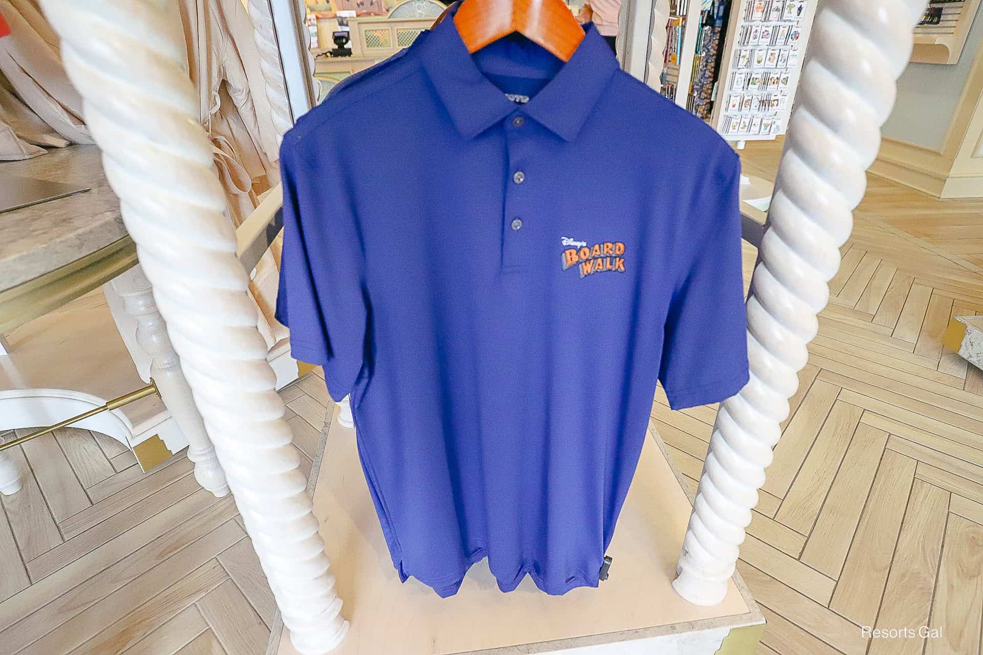 Disney BoardWalk blue polo On the Go SanKaty