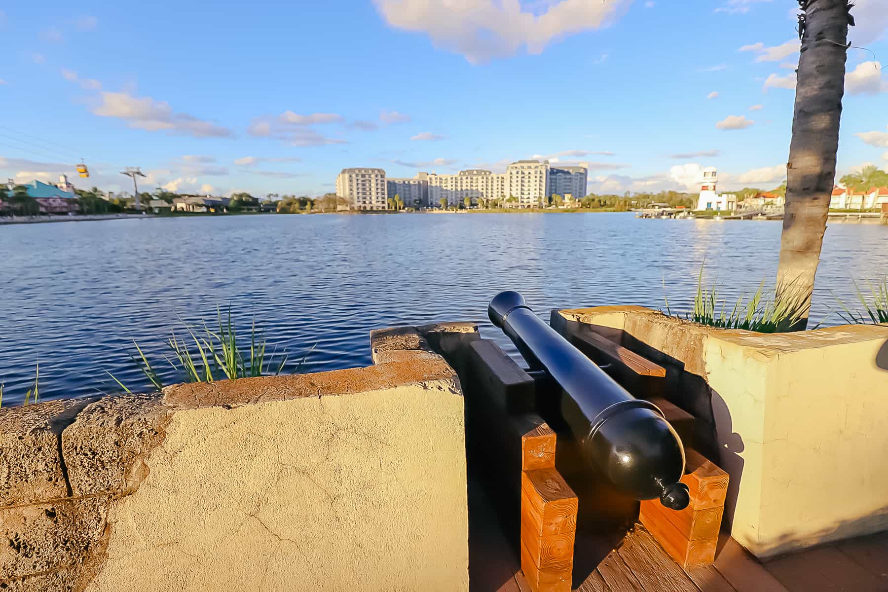 cannon facing Disney's Riviera across Barefoot Bay 