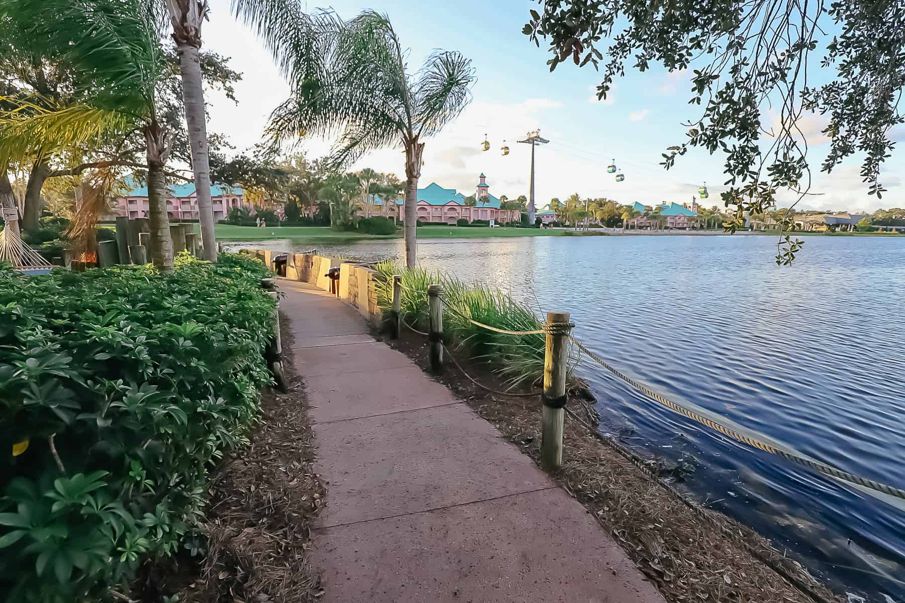 hidden path on Caribbean Cay island at Disney's Caribbean Beach Resort 