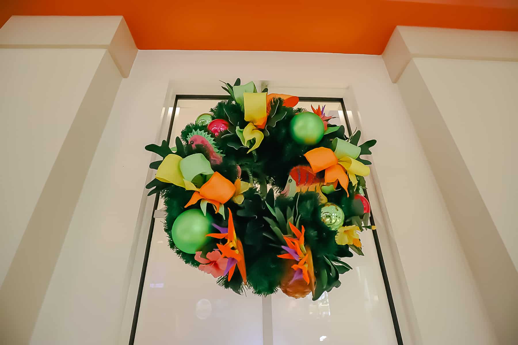 a tropical Christmas wreath 