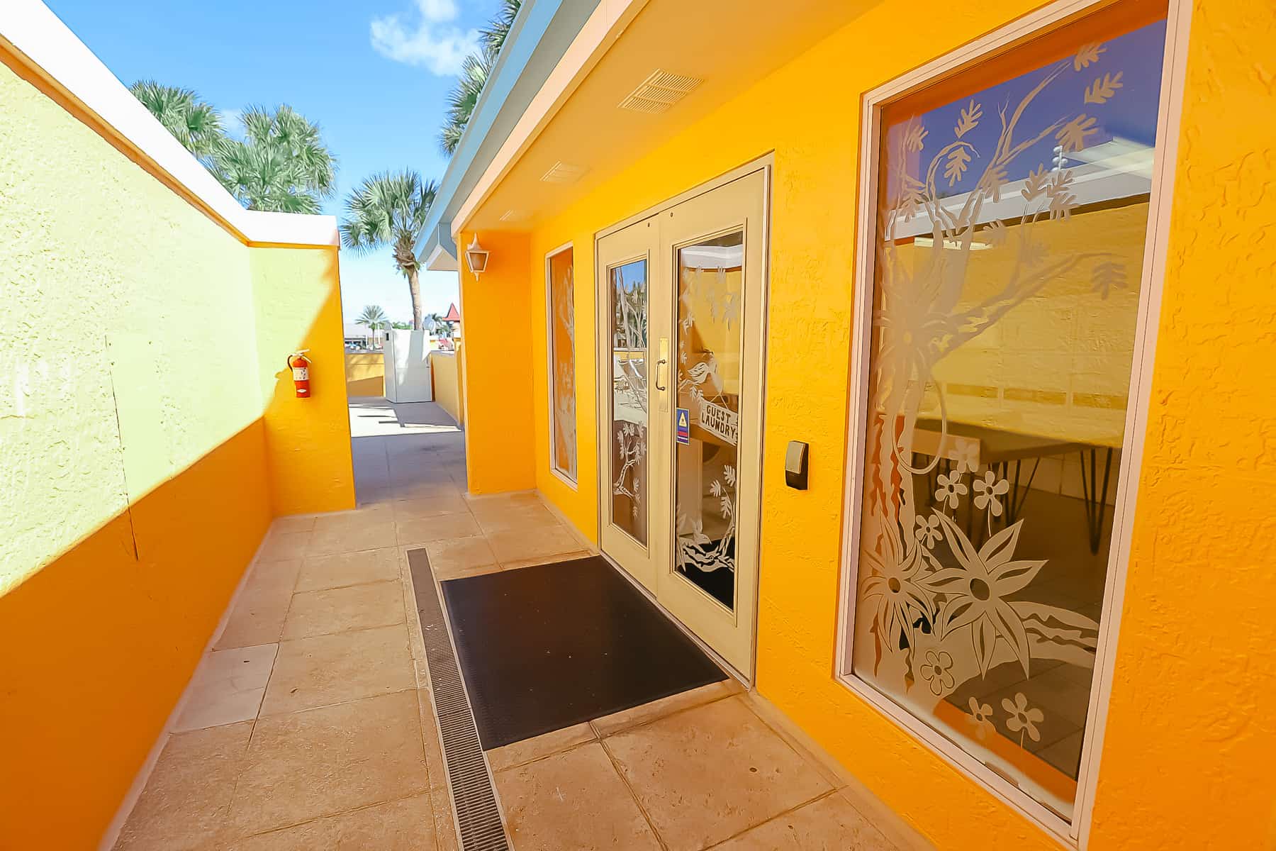 The laundry room in the Jamaica section of Disney's Caribbean Beach. 