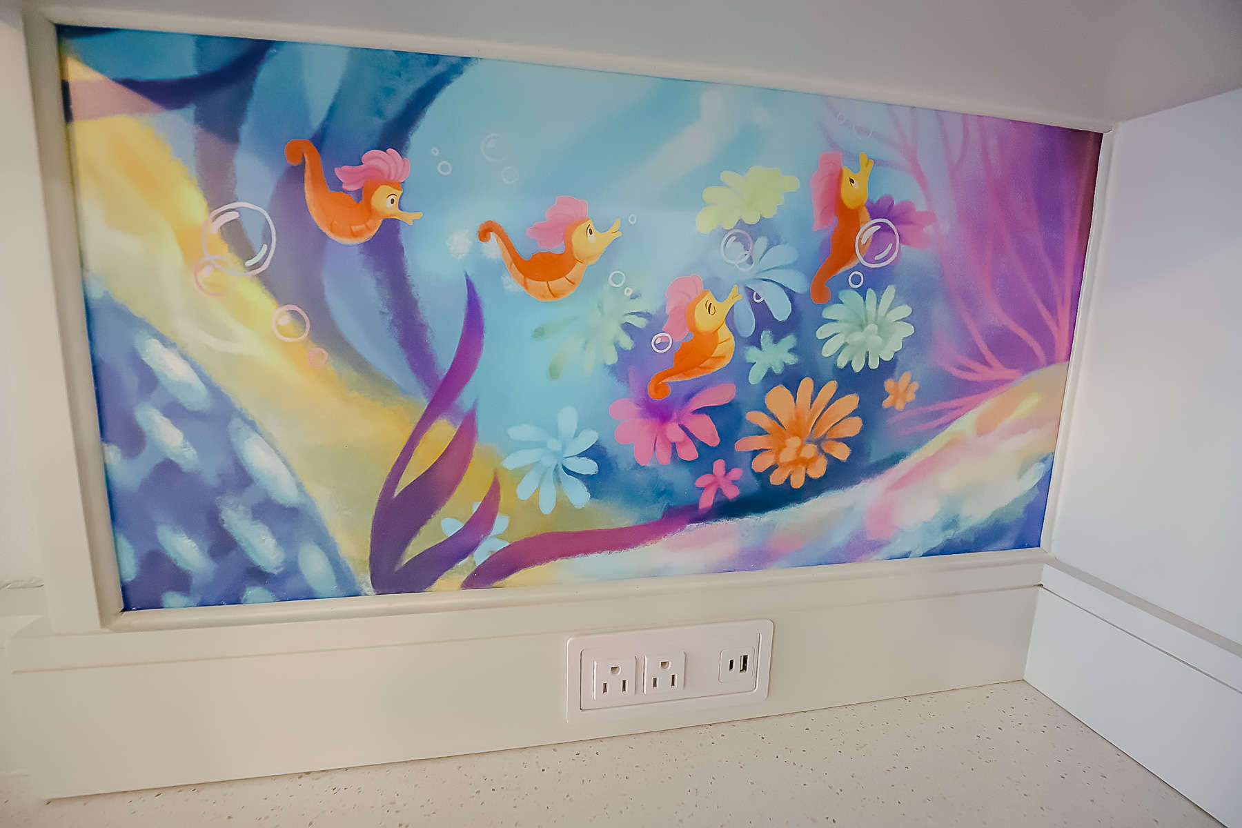 artwork featuring seahorses from 'The Little Mermaid'