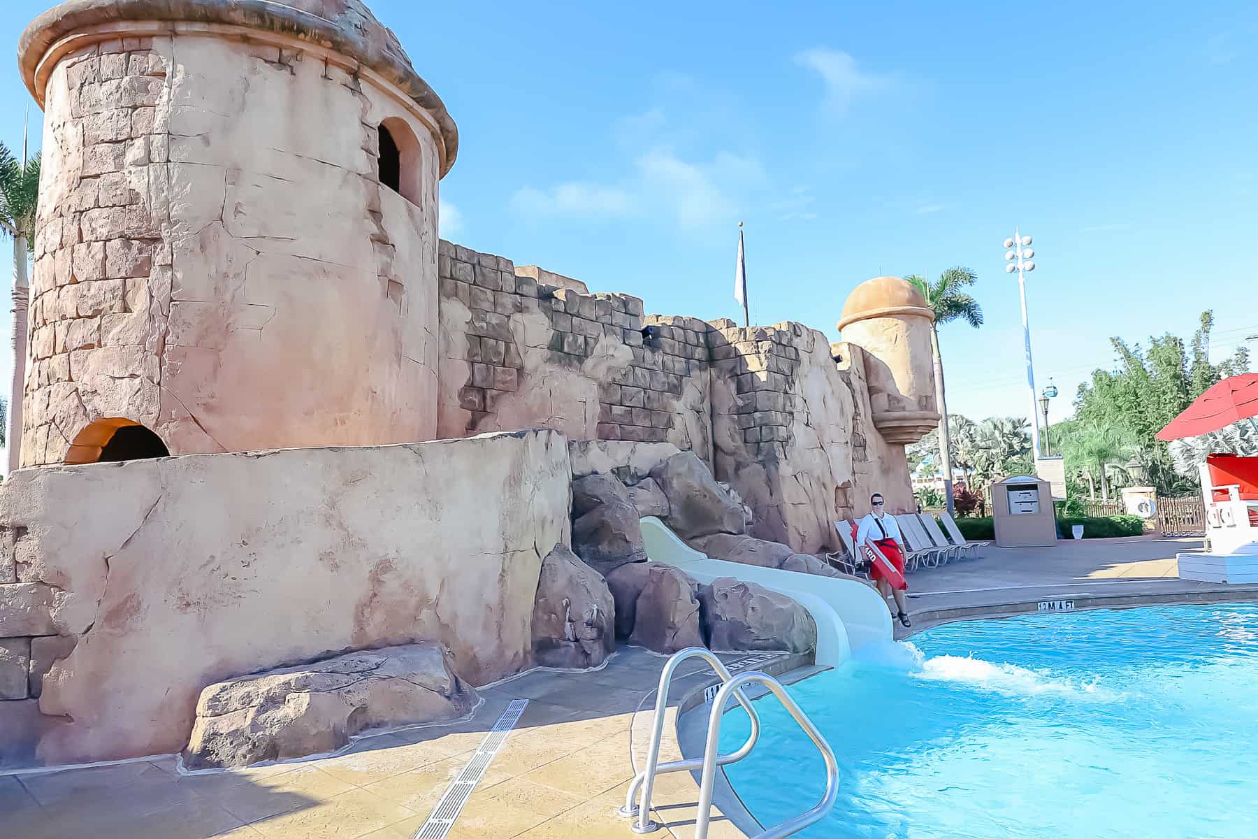 waterslide at the Fuentes del Morro Pool