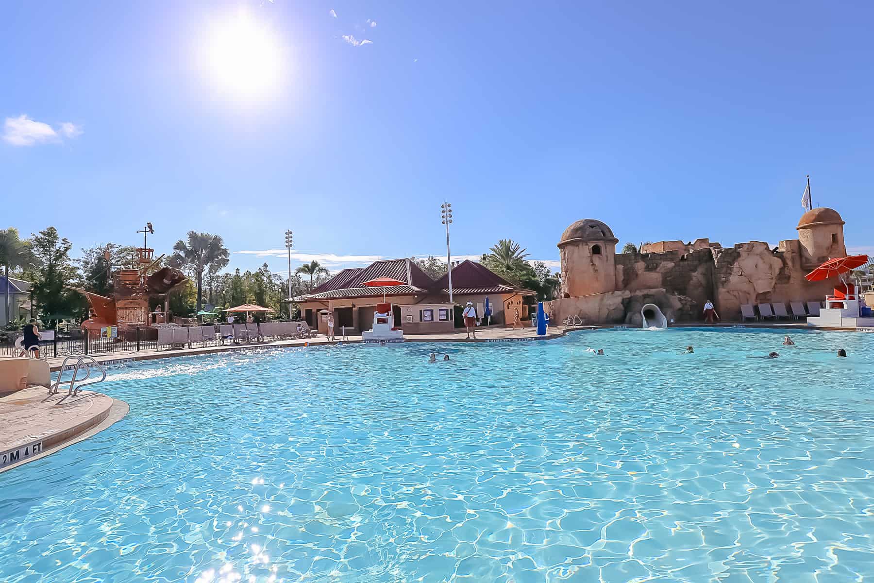 The resort feature pool at Disney's Caribbean Beach