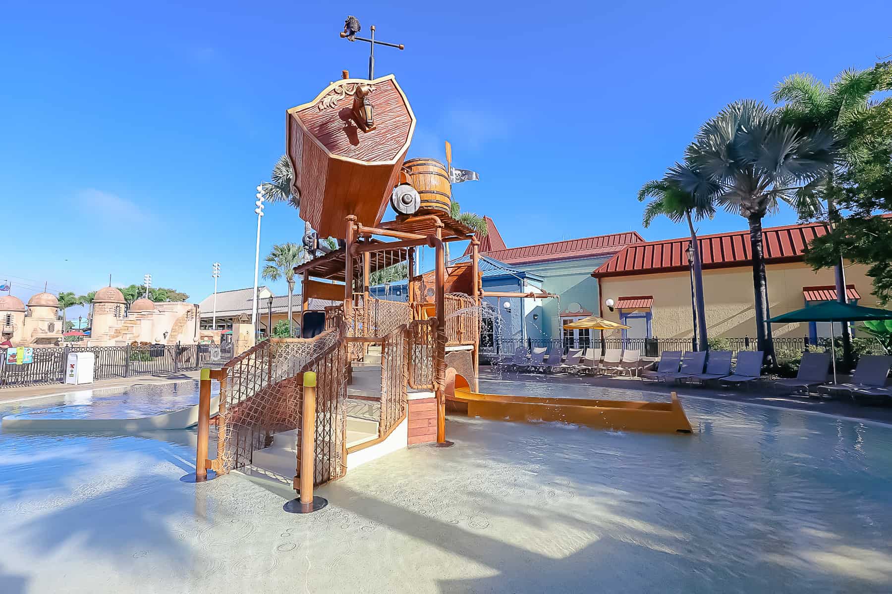 Shipwreck aquatic play area at Caribbean Beach