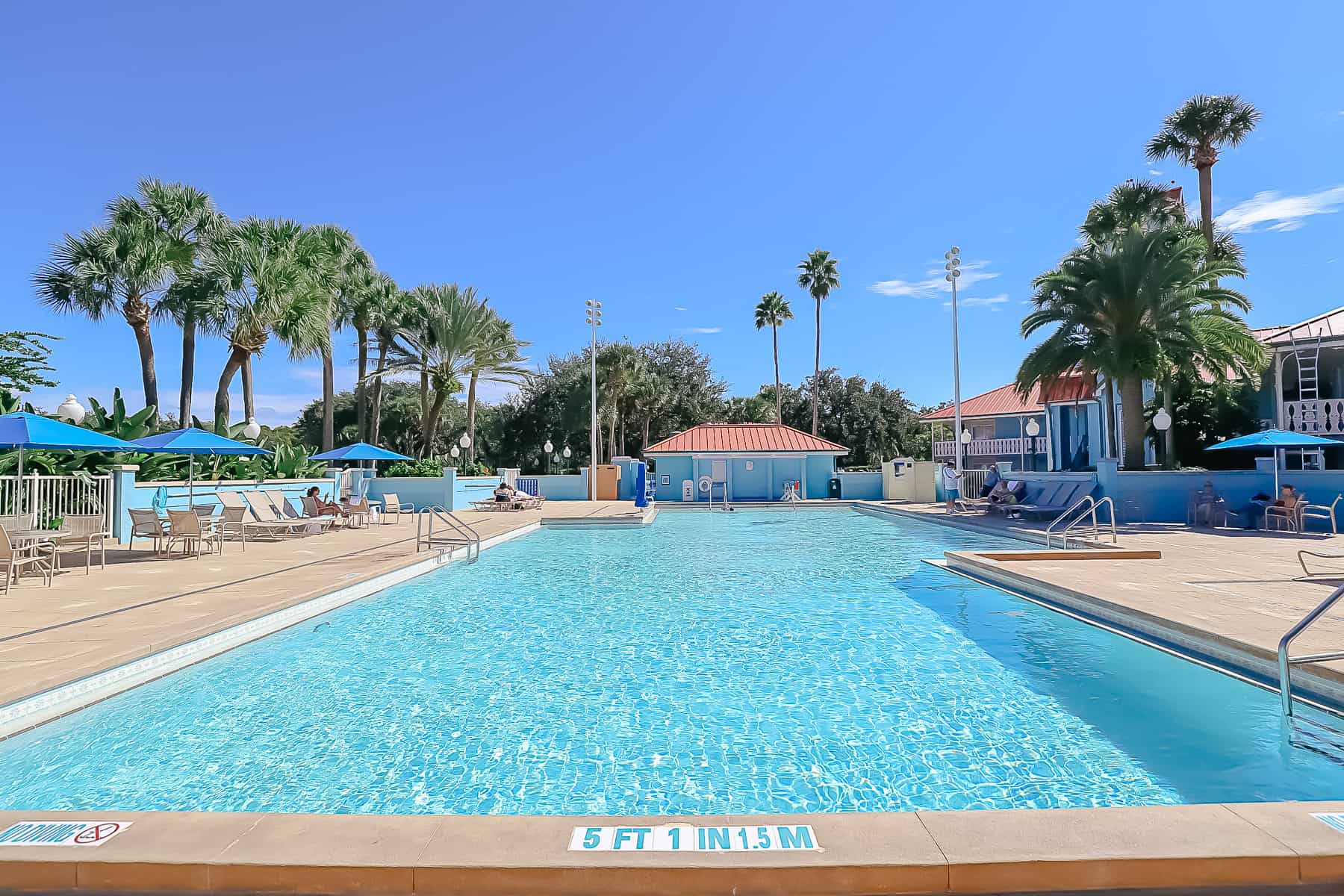 Picture of the stunning clear water at the Martinique Pool at Caribbean Beach