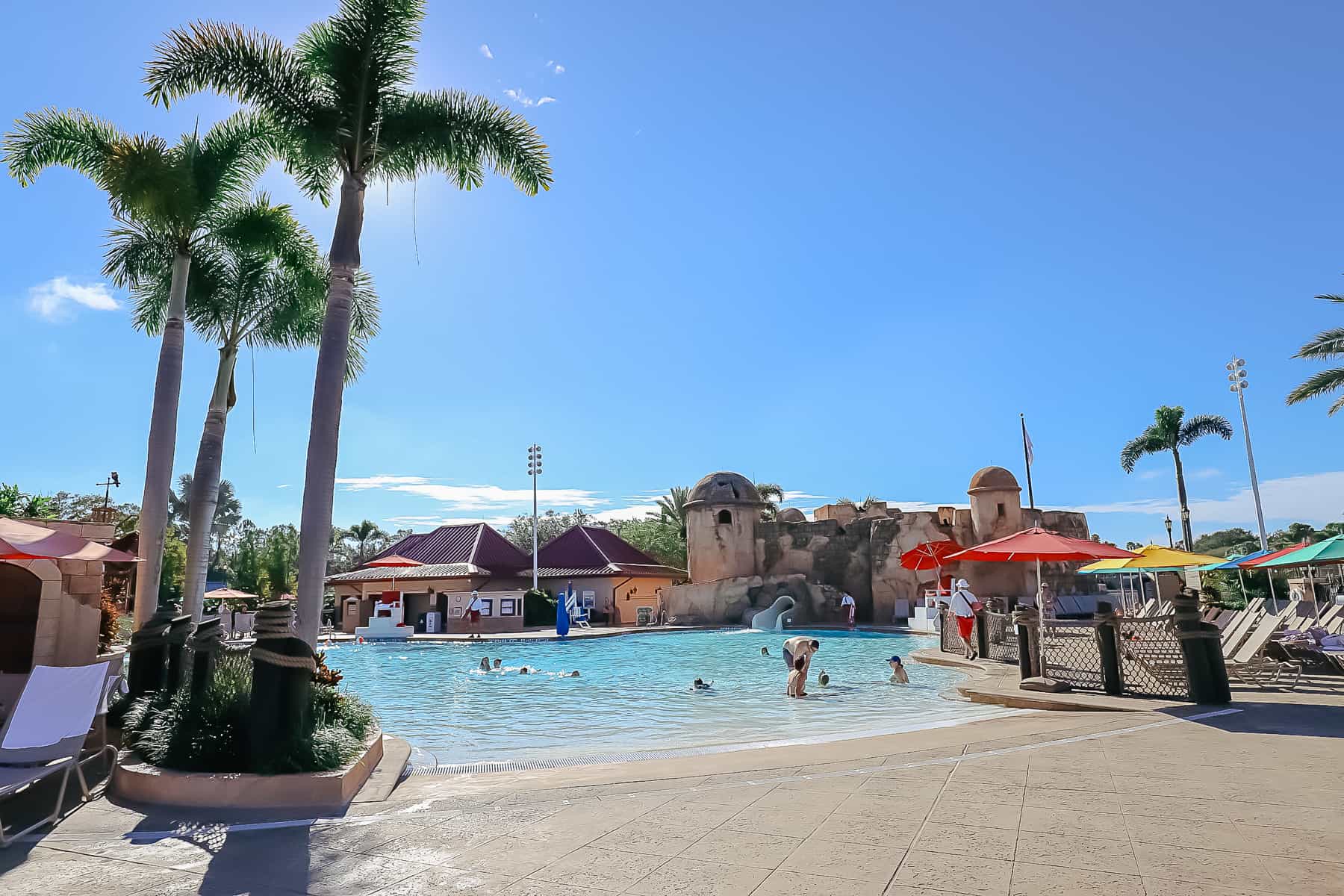 Zero-depth entry area of the Fuentes del Morro Pool 